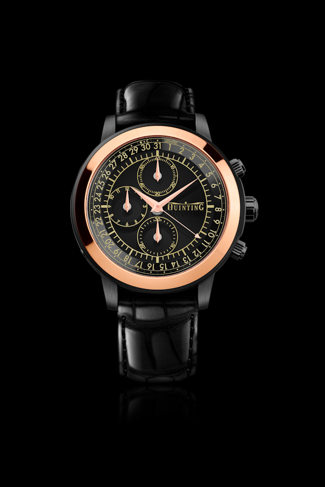 Photo Quinting Mysterious Chronograph Black PVD / Rosegold